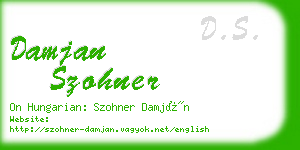 damjan szohner business card